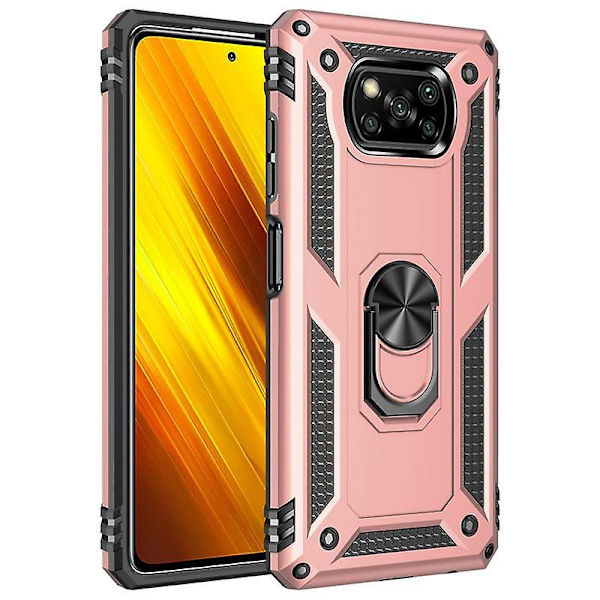 För xiaomi pocophone poco x3 nfc case stötsäkert (rosa guld)