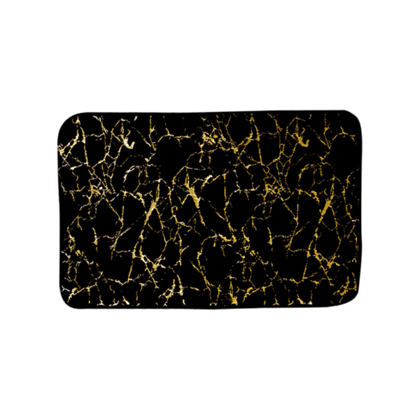 Marble Texture Halkfri absorberande matta, badrumskök Black