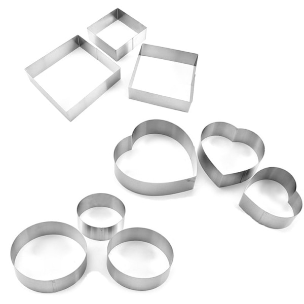 3 st/ Set Rostfri Mousse Ringform Form