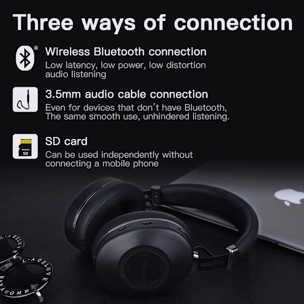 Hörlurar ANC Trådlöst Bluetooth 5.0 Headset Stegräkning