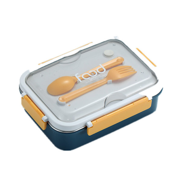 1 ST BLÅ Rostfritt stål Mikrovågsugn Lunchbox Matservis Mat