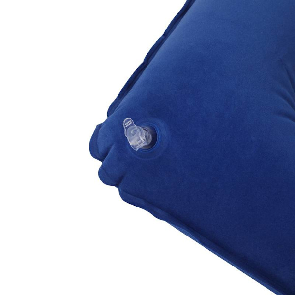 Pvc flockande U-formad kudde, nackstöd för flyg Blue