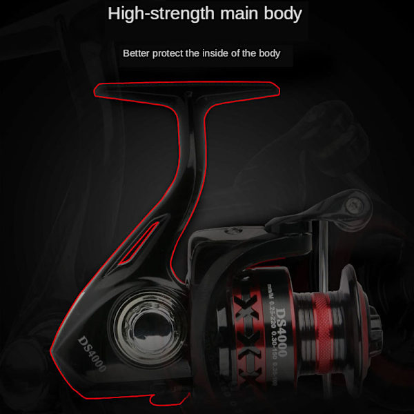 Fiskerulle Spinning Metal Spool Max Drag Carp Fishing