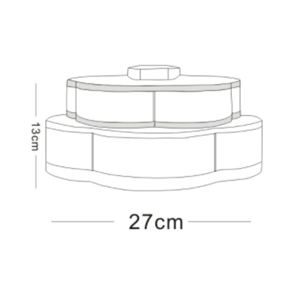 Kronblad Form Roterande Snack Box Mat Förvaringsbricka Mutterhållare