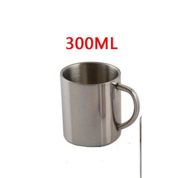Slitstark kaffemugg i rostfritt stål 1st 300ml Bärbar