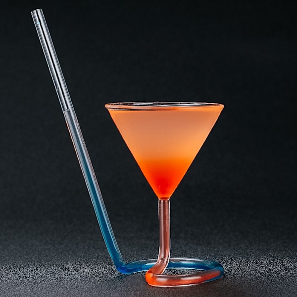 Creative Screw Spiral Straw Molecule Cocktail Glas Bar