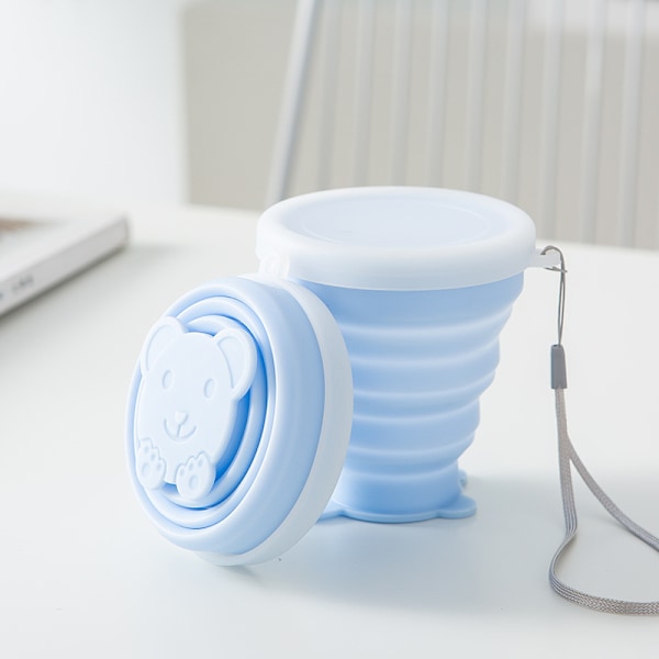 4 st 200 ml söta husdjurssilikonvikbara vattenkoppar, bekvämt