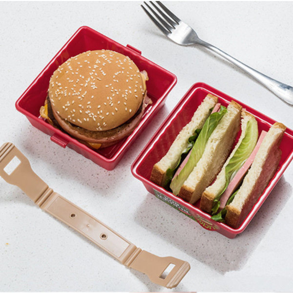 Japansk fyrkantig PP smörgåslåda Lunchlådor med cover
