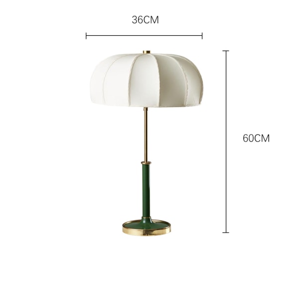 36CM Retro Bordslampa, LED E27 Emerald Bordslampa Utan