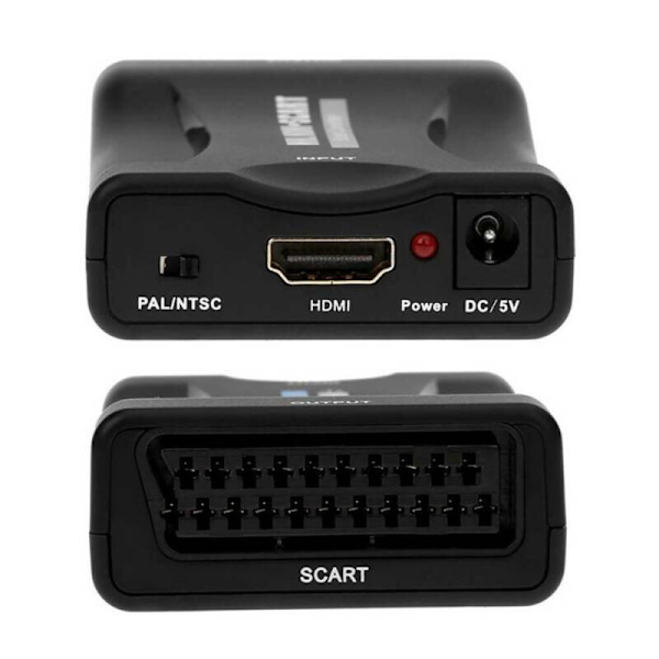 HD SCART till HDMI Adapter Video Audio Upscale Converter USB