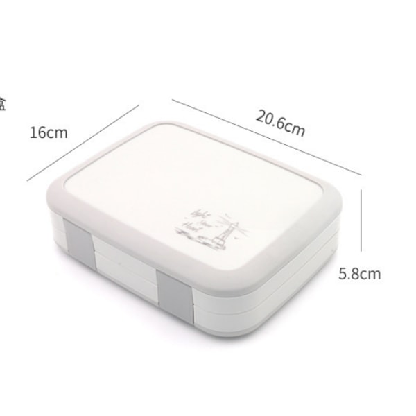 Mikrovågsugn Lunchbox Bärbar Flergaller Bento Box För