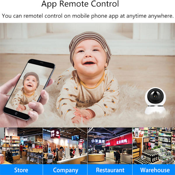 HD Baby Monitor Webbkamera APP Fjärrkontroll Smart Home Video