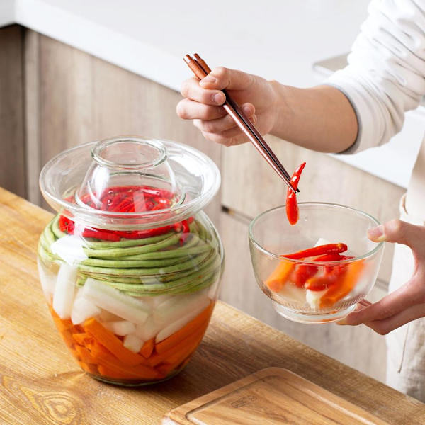 5KG glasbehållare Kimchi Burk Köks inlagda burkar