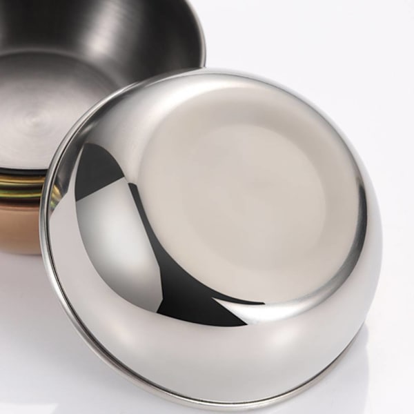 Creative Rostfritt stål Snack Dipping sås skål, krydda Silver