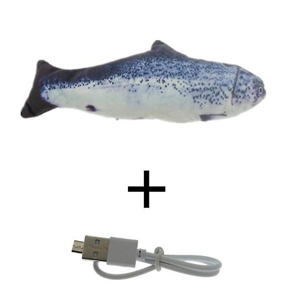 (Fisk 4)30CM Pet Cat Toy USB Laddningssimulering Elektrisk