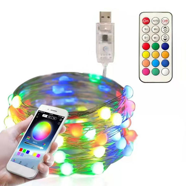 Camping Symphony Flow Water Light String, Mobile APP Colorful Bluetooth APP + remote control board