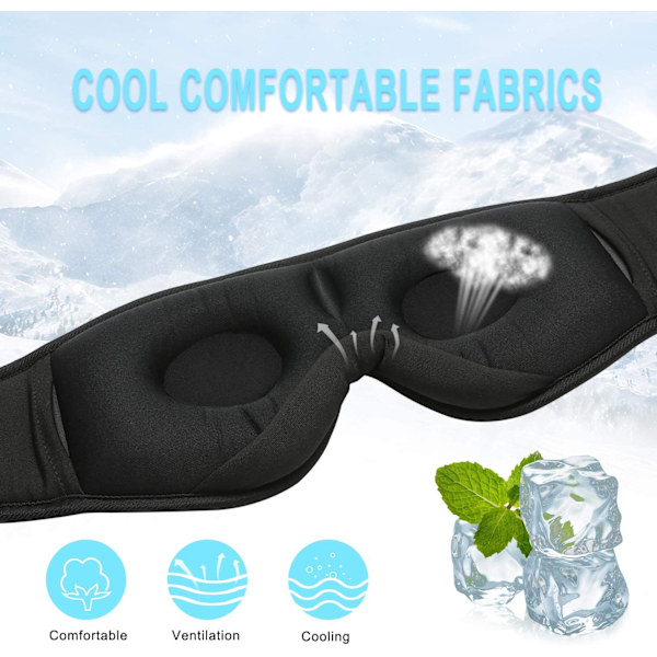 Sömnhörlurar Bluetooth 5.0 Wireless 3D Eye Mask Headset