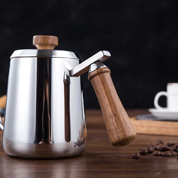 600ml kaffekanna 304 rostfritt stål lång smal
