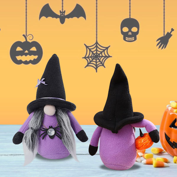 Halloween Thanksgiving Face Doll, Creative Harvest Festival Purple A