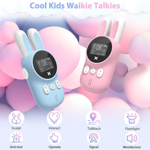2st trådlösa barn walkie talkies ljudöverföring