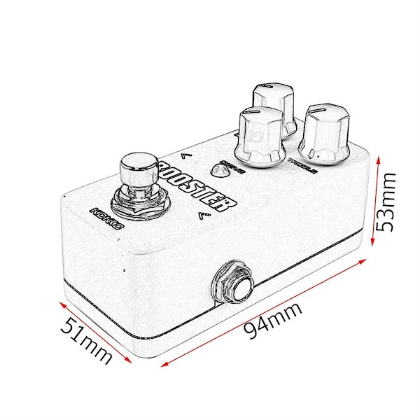 Fbs-2 Mini Overdrive Gitarr Effekt Pedal Gitarr Två Segment