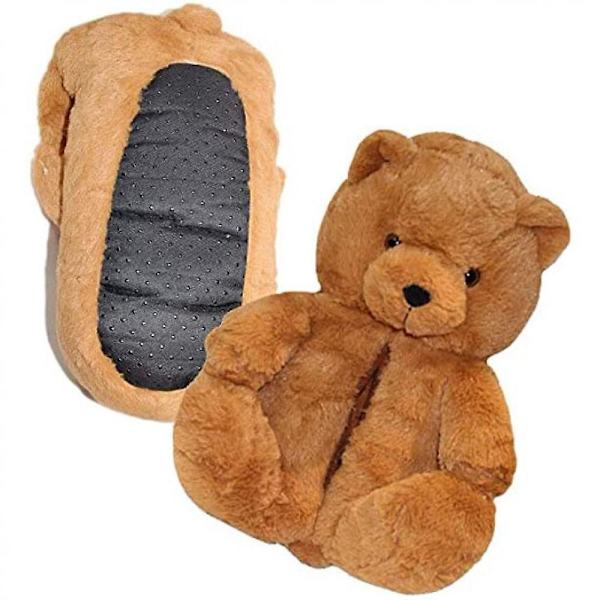 Teddy Bear Tofflor Dam Plysch Hem Inomhus Vinter Varm