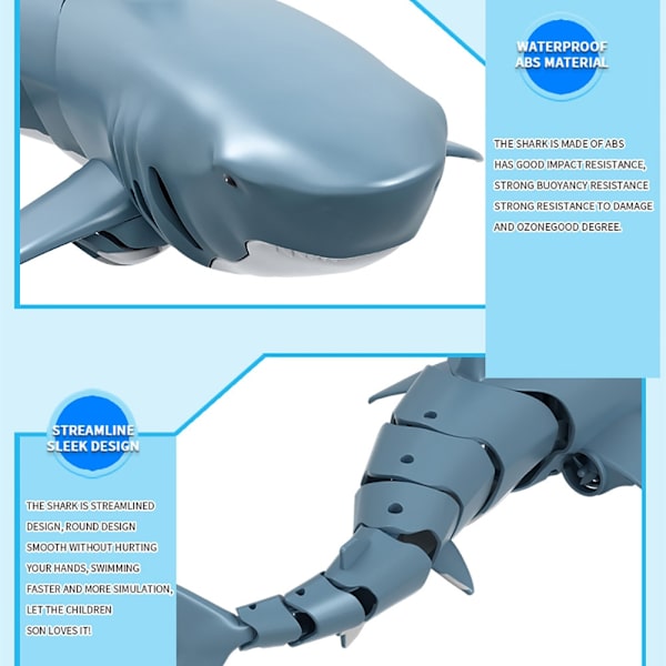 2,4G elektrisk simulering Shark fjärrkontroll swimmingpool