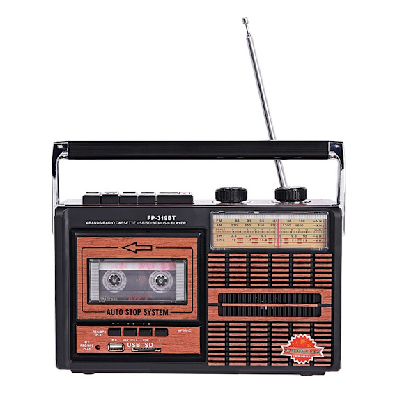 Retro Bandspelare Radio Bärbar Full Band Äldre Student