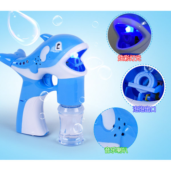 Summer Dolphin Bubble Machine Light Up Automatisk Bubble