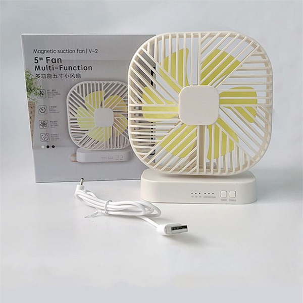 Magnetisk USB fläkt USB eller AA-batteridriven skrivbordsfläkt med 3