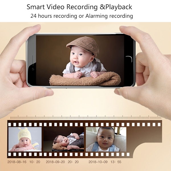 HD Baby Monitor Webbkamera APP Fjärrkontroll Smart Home Video