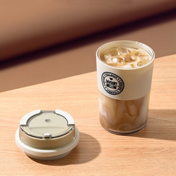 Bärbar 300 ml högkvalitativ Tritan-material kaffemugg Anti