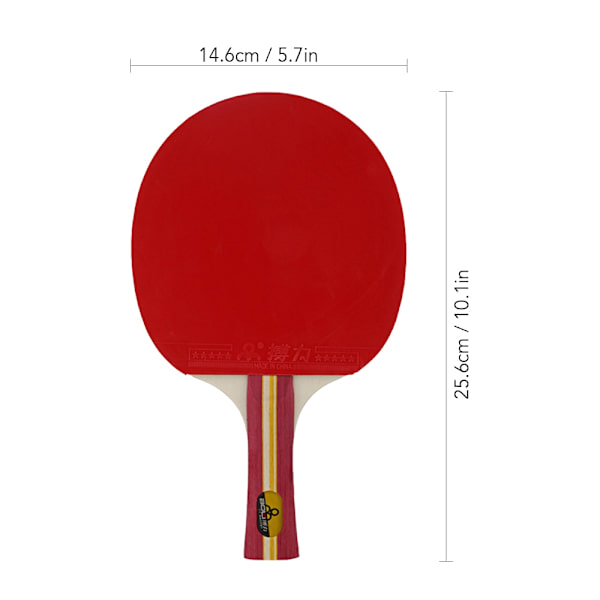 Långt handtag pingisracket Dubbelsidigt kolblad