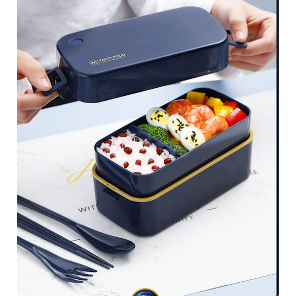Lunchbox Japansk Mikrovågsugn Bento Box 850ML För Mat