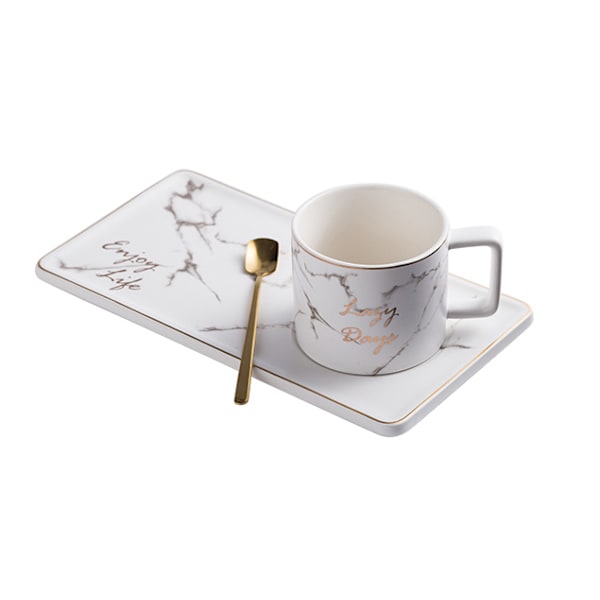 Gyllene sked kaffekoppsset bordsservis kaffe te set