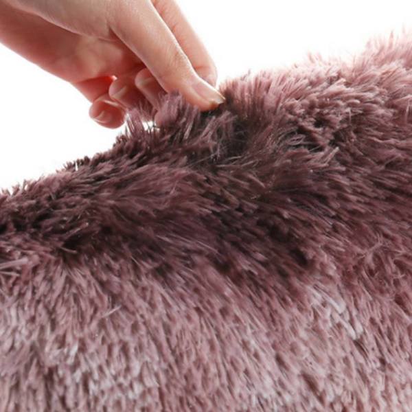 Tredelad set, absorberande plyschdyna för badrum, Red
