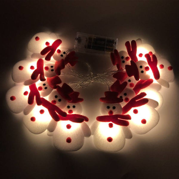 LED Christmas Plysch String Lights, Julgran Festligt Red snowman