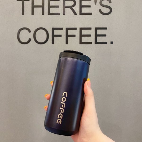 Ny 500 ml resekaffemugg Dubbelt kaffe i rostfritt stål