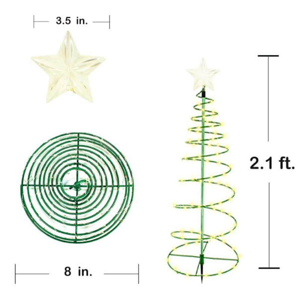 Christmas Garden Star String Lights, utomhus julgran Colorful