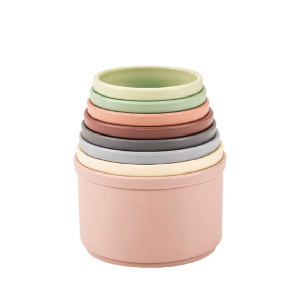 8st Baby Stapling Cup Leksaker Färgglada tidig