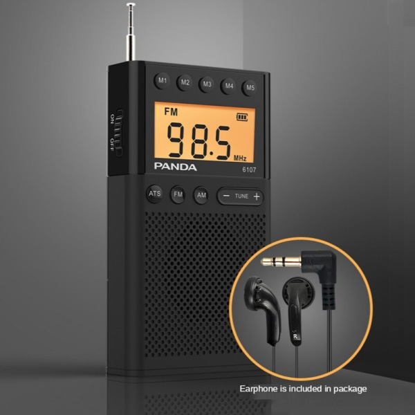 FM Radio 64 108 MHZ Mini Bärbar Skrivbord LCD Display ATS