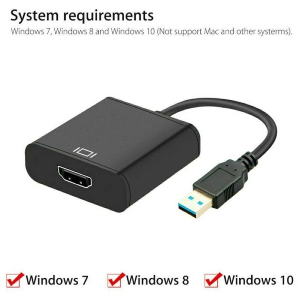 HD 1080P HDMI till USB 3.0 Videokabel Adapter Converter För