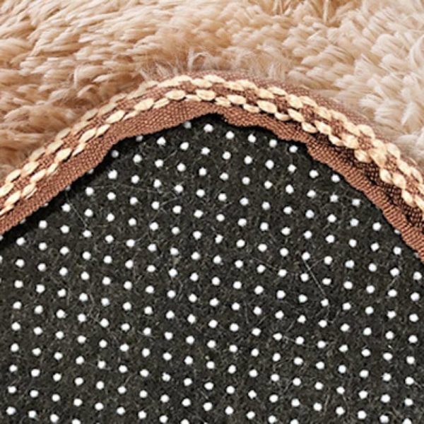 Tredelad set, absorberande plyschdyna för badrum, Red