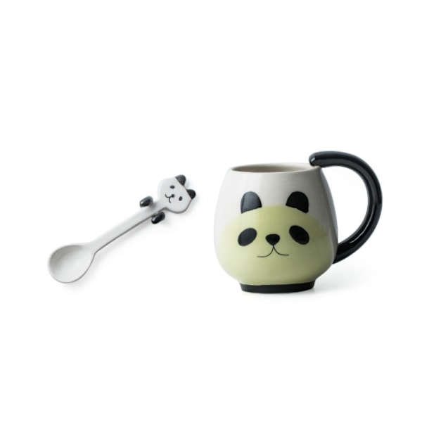 Handmålad kaffekopp Härlig panda keramisk mugg tekopp