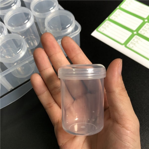 Förseglad tom flaska PP-material Transparent medicinlåda, 18