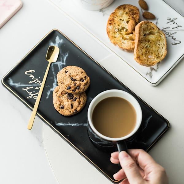 Gyllene sked kaffekoppsset bordsservis kaffe te set