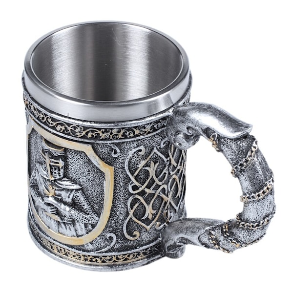Medeltida Templar Crusader Knight Kaffe Muggar Armor Knight Of