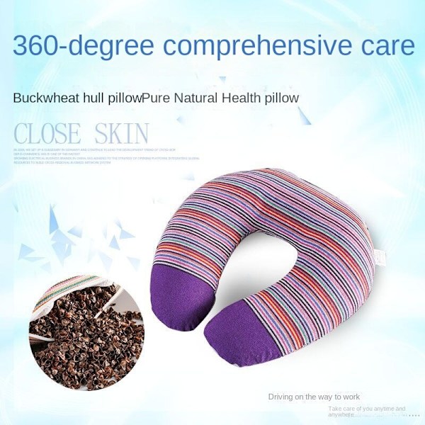 Bovete Husk U-formad nackkudde, Travel Plane Nap Red