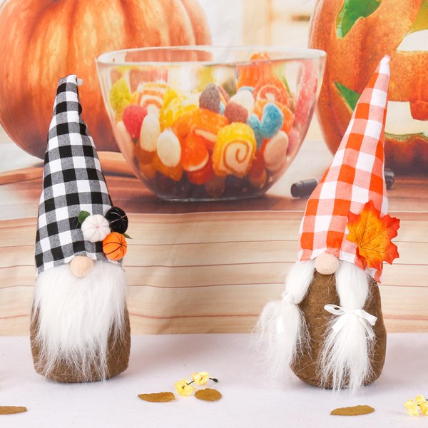 Harvest Festival dekoration Halloween pumpa docka, ansiktslös Colorful B