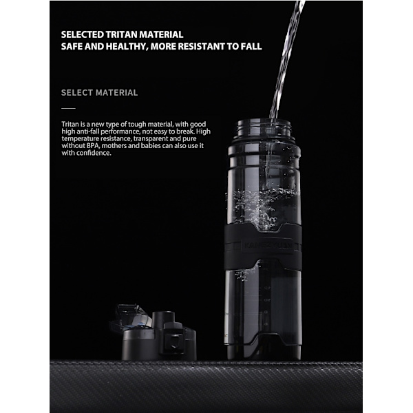 1500ml Plast Sport vattenflaska Space Vattenkokare utomhus